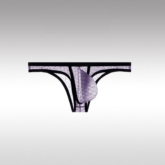 Slips ultra-minces sexy à taille basse pour hommes Bikini Ice Silk Mesh Transparent