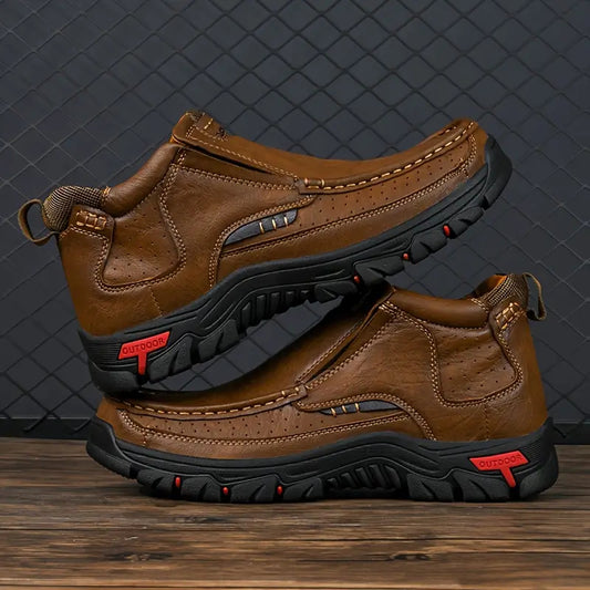 🔥Bottes orthopédiques imperméables et antidérapantes en cuir faites à la main pour hommes