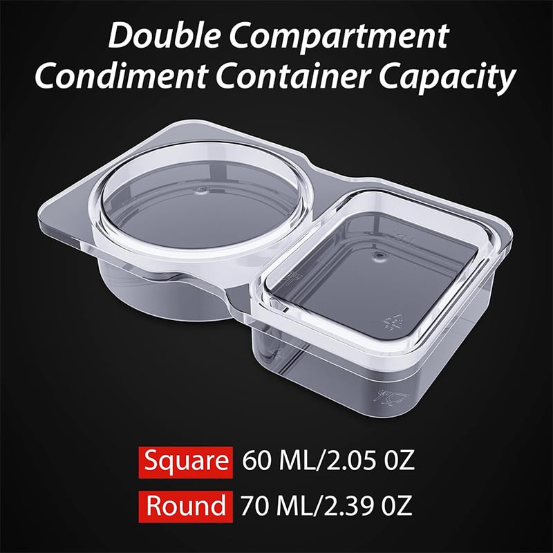 🔥VENTE CHAUDE 50 % DE RÉDUCTION🔥Contenants à collation à double compartiment avec couvercles