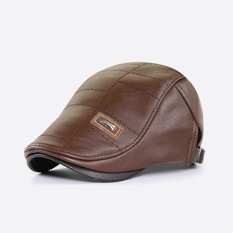 Béret en cuir élégant