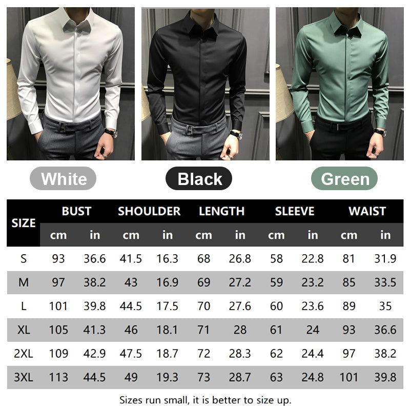 Chemise boutonnée infroissable pour hommes