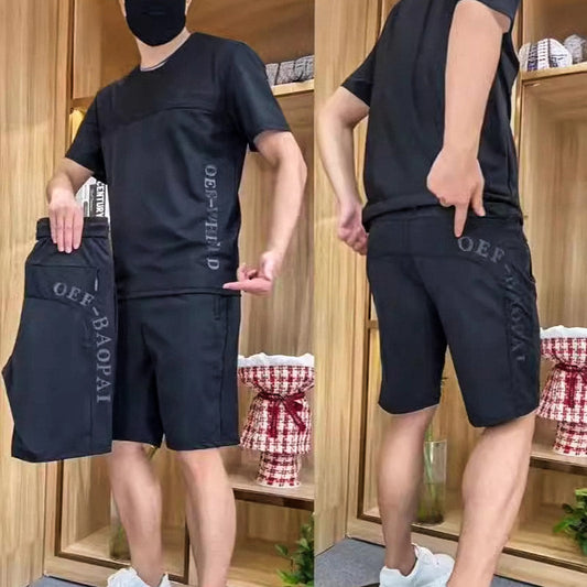 🔥 VENTE DU DERNIER JOUR - 55% DE RÉDUCTION 🔥 Ensemble 2 pièces Top et short à manches courtes pour hommes