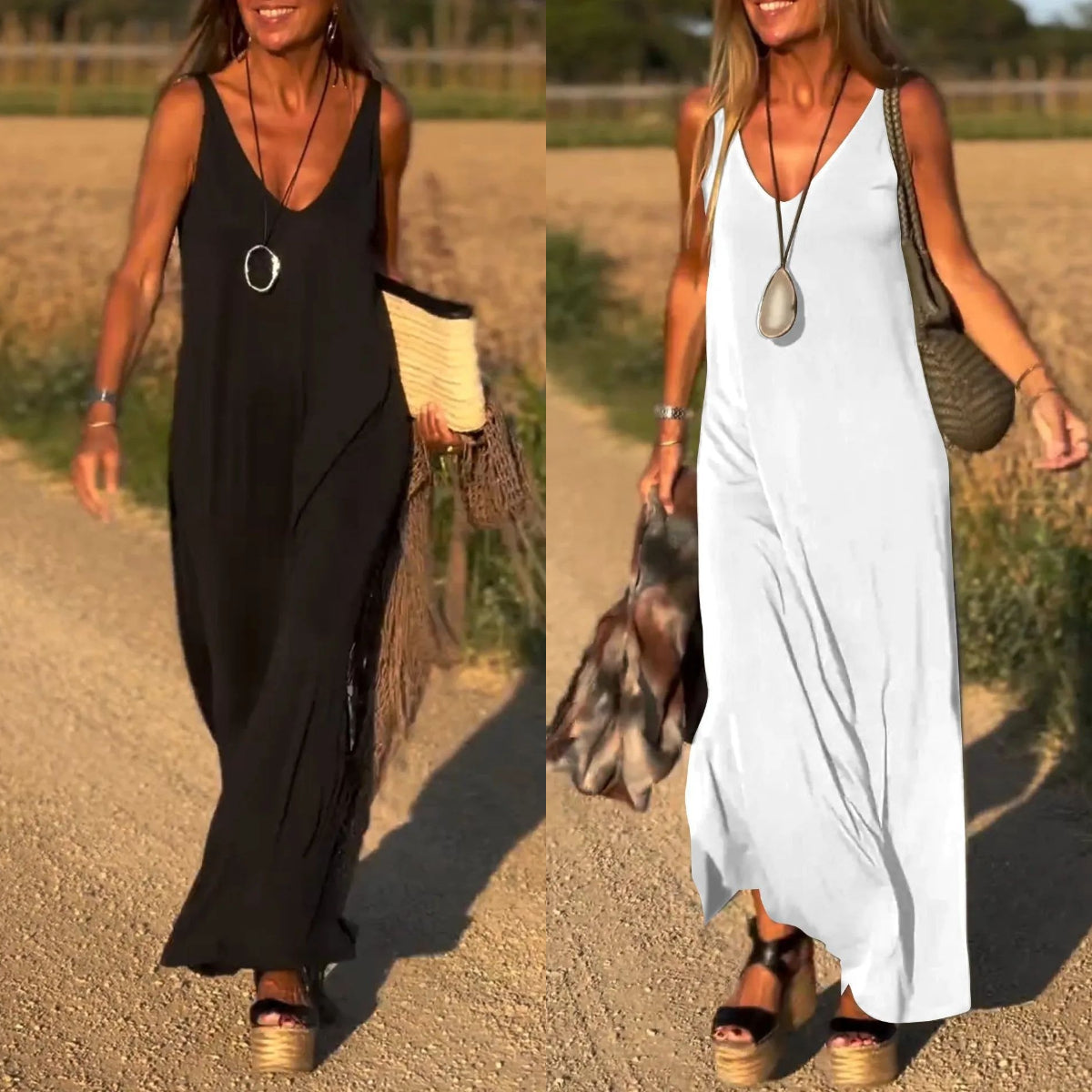 ✨offre limitée dans le temps✨Robe dos nu à col en V pour femmes