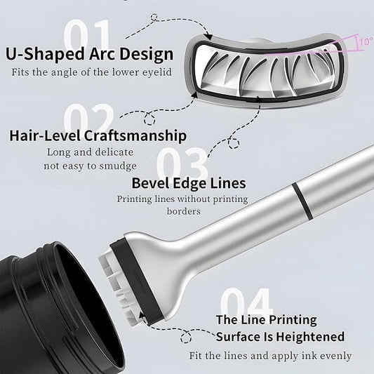 🔥2025 HOT💥NOUVEAU💥Ensemble de tampons pour eye-liner et cils inférieurs 2 en 1
