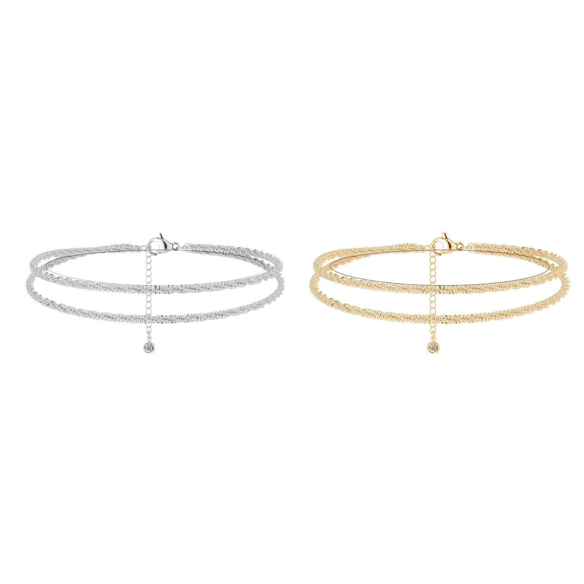 💜DERNIER JOUR -50% de réduction💜Délicat bracelet de cheville étanche en couches