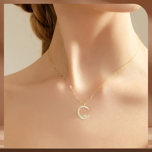 💕50% de réduction💕Bright Night : Collier Lune Étoile🌙