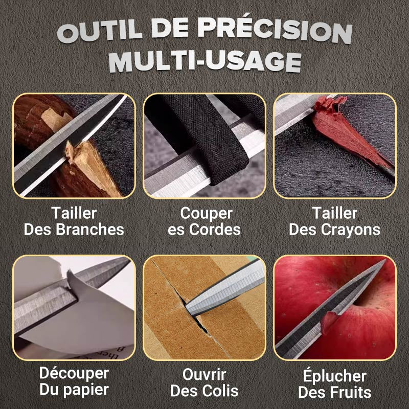 Couteau de poche portable détachable avec porte-clés