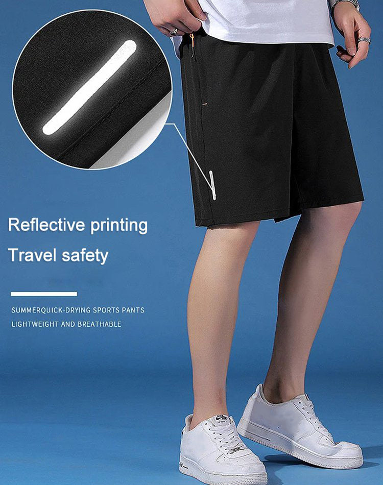 🔥Hot Sale 50% de réduction💝✨Short extensible unisexe en soie glacée à séchage rapide