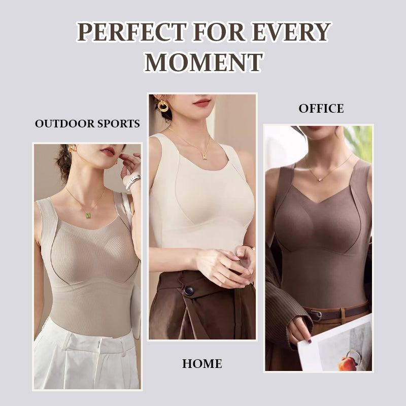 Achetez-en 2 obtenez-en 1 gratuit🌟Débardeur épais avec soutien-gorge à bretelles