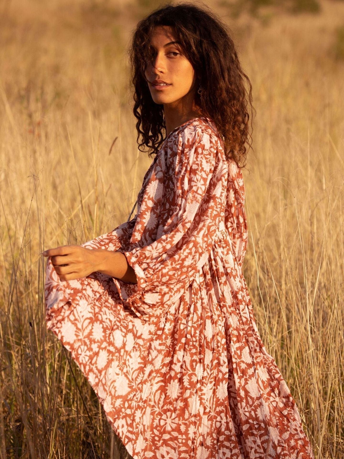 🔥50% DE RÉDUCTION🔥Robe courte d'été tunique florale à col en V et demi-manches