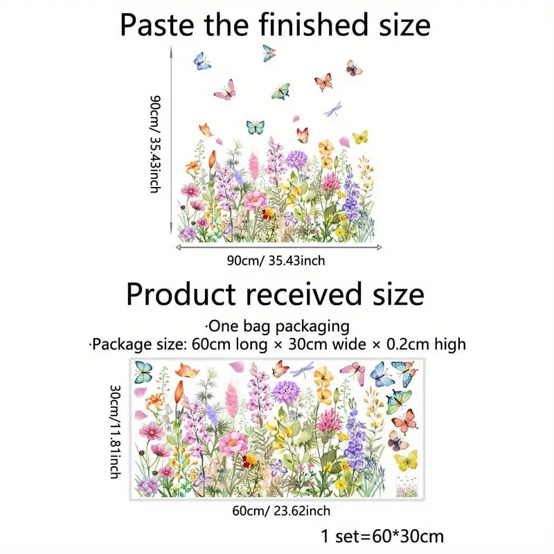 💐Autocollant de fenêtre de bouquet floral coloré🖼️ (coupable à la taille librement)