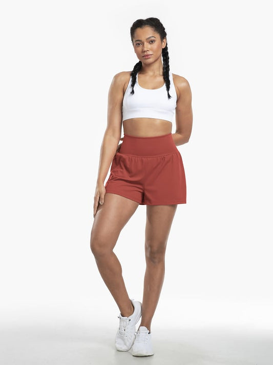 ✨️ Rabatt 50%🥰 Short de yoga 2-en-1 avec taille haute et poches latérales