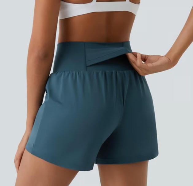 ✨️ Rabatt 50%🥰 Short de yoga 2-en-1 avec taille haute et poches latérales