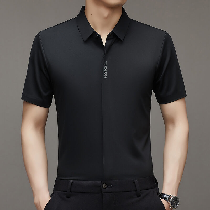 🔥 Offre à moitié prix🔥Chemise d'affaires en soie Quick Dry Ice pour hommes