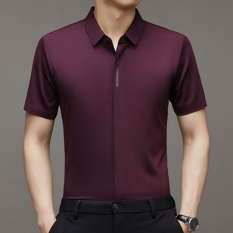 🔥 Offre à moitié prix🔥Chemise d'affaires en soie Quick Dry Ice pour hommes