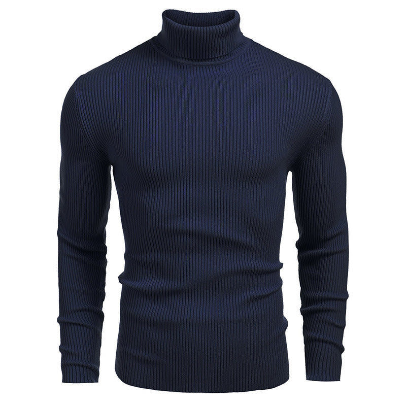 Pull fin à col roulé en tricot pour hommes d'hive