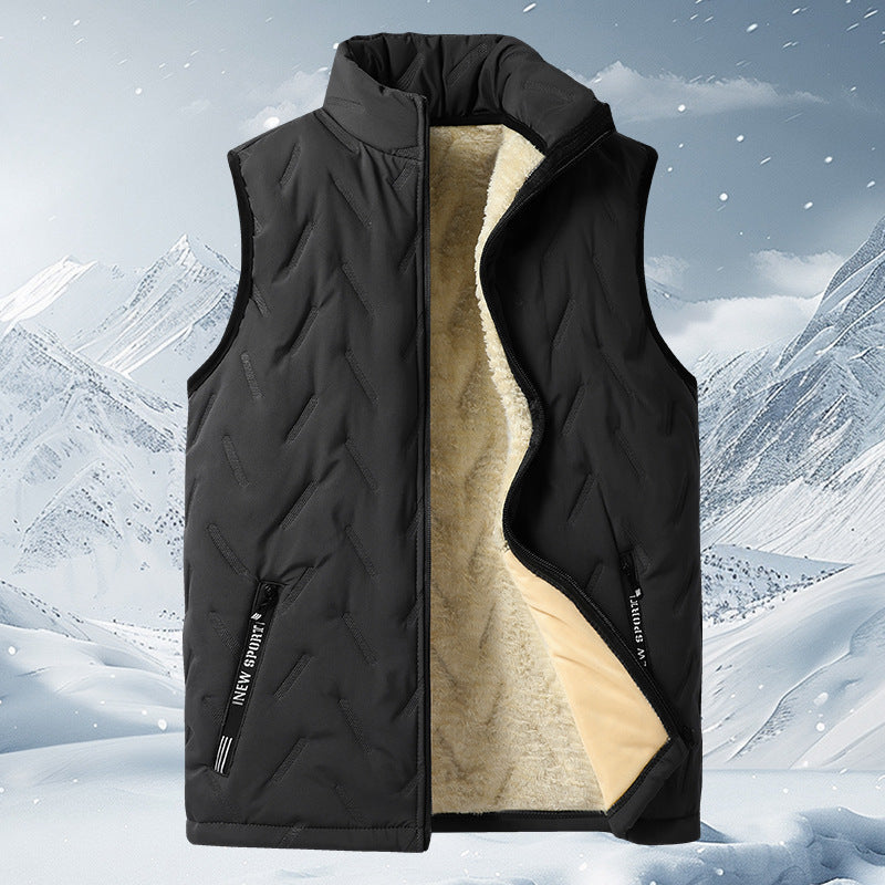 💖VENTE FLASH -50%✨️❄️Gilet matelassé décontracté sans manches unisexe avec doublure en polaire
