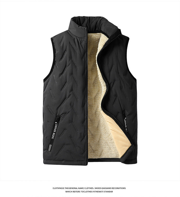 💖VENTE FLASH -50%✨️❄️Gilet matelassé décontracté sans manches unisexe avec doublure en polaire