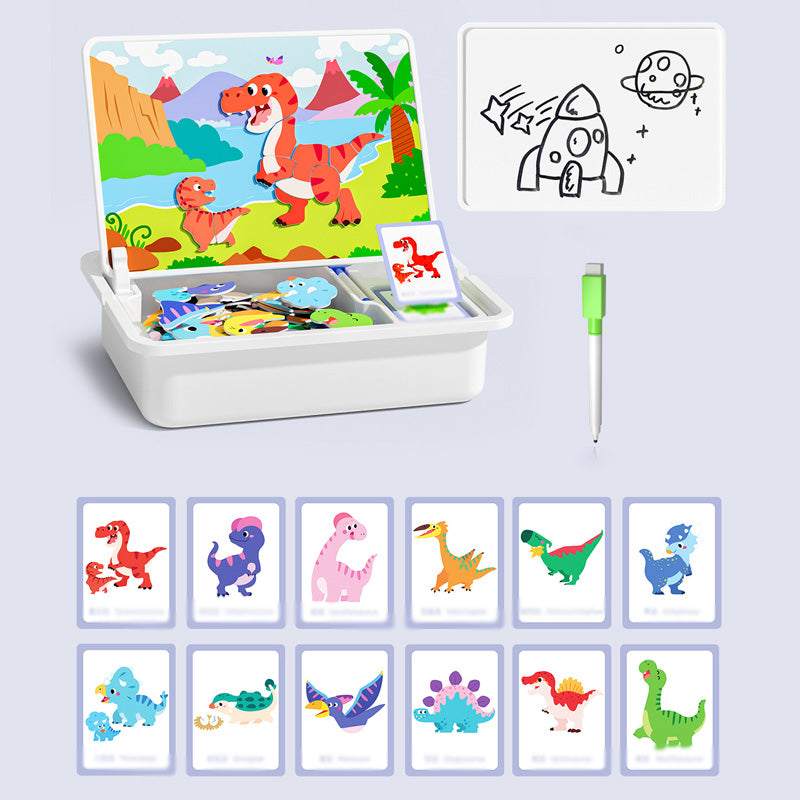 🧩 60% DE RÉDUCTION ! 🎨 Boîte à Puzzle Magnétique Enfant - Jeu Éducatif avec Planche à Dessin et Pièces Colorées 🖍️📦