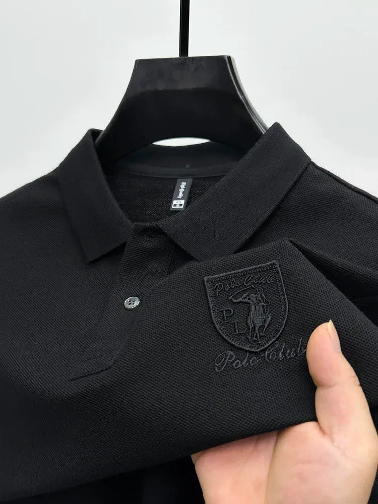 T-shirt à manches courtes à revers pour hommes d'affaires décontractés