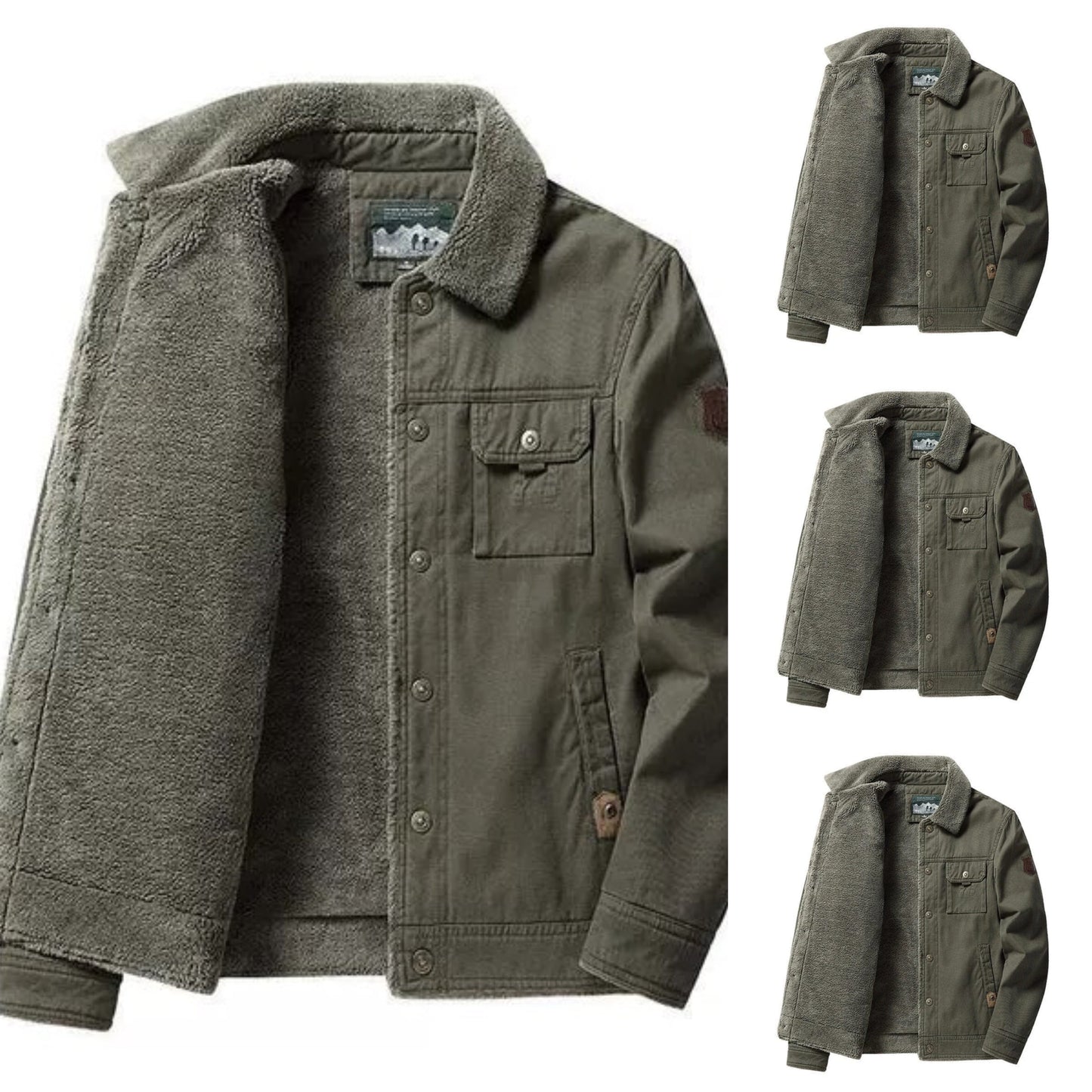 Veste thermique décontractée épaisse en polaire pour homme 【LIVRAISON GRATUITE】