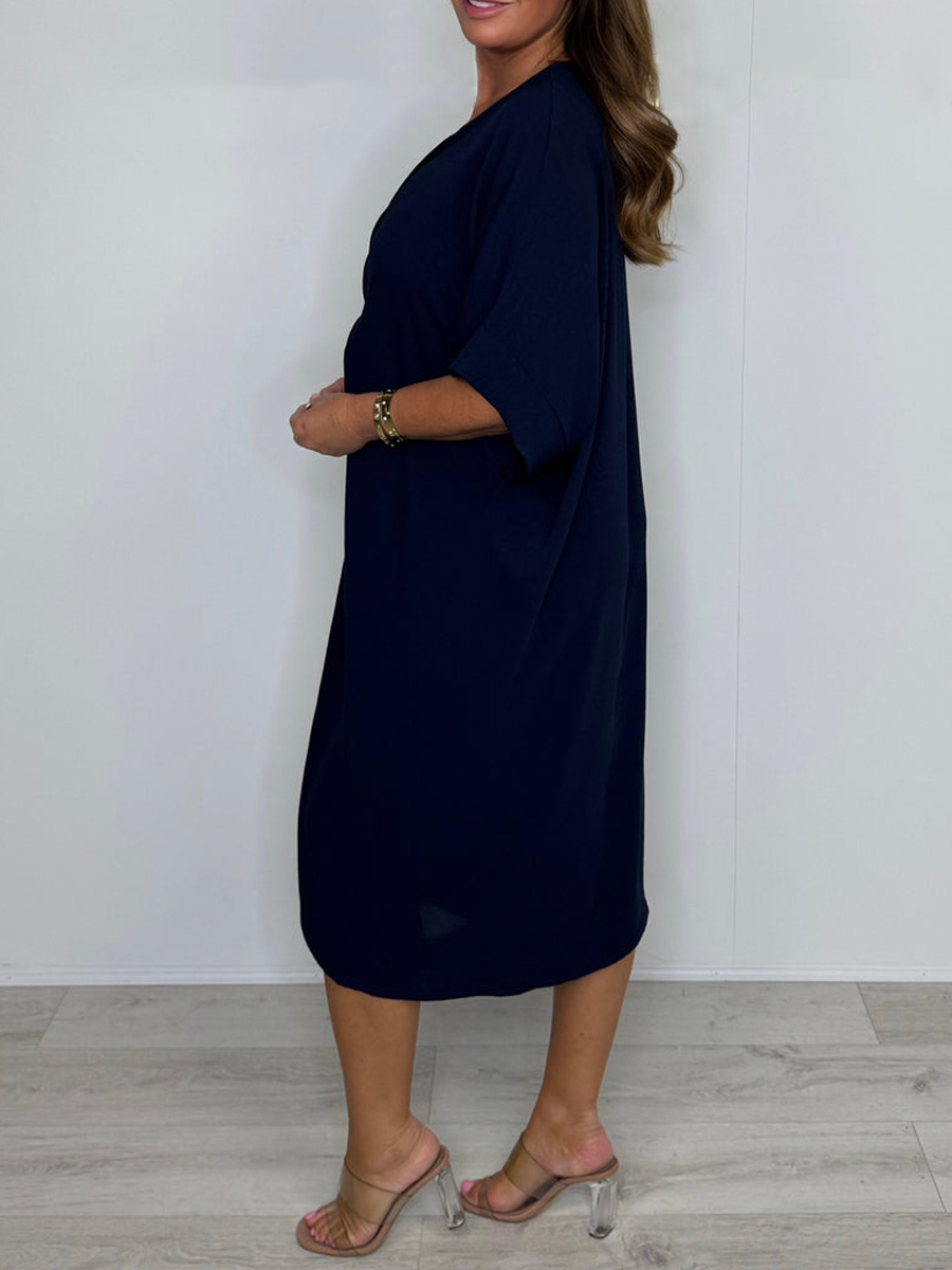 Robe torsadée décontractée et ample