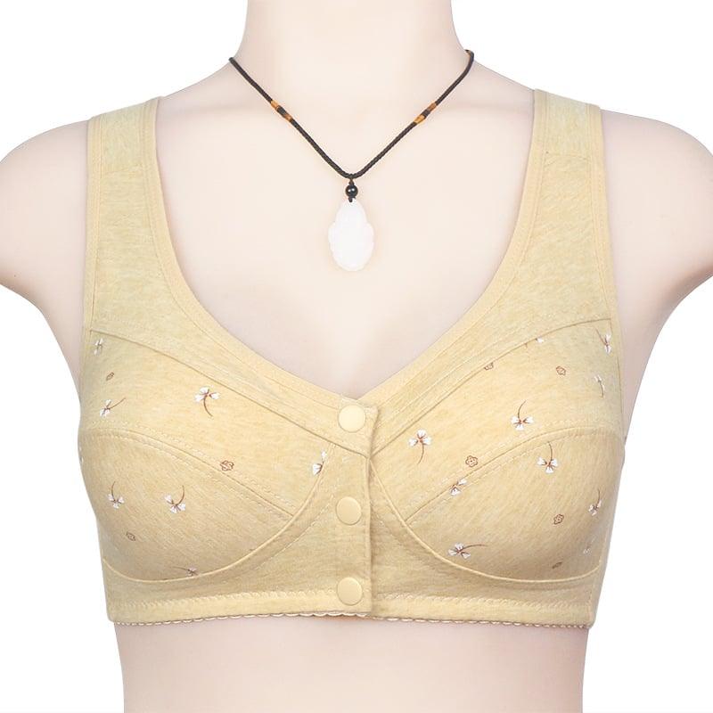 🔥Grande vente - Achetez 2 obtenez 1 gratuit🔥Soutien-gorge en coton à fermeture frontale Design for Senior