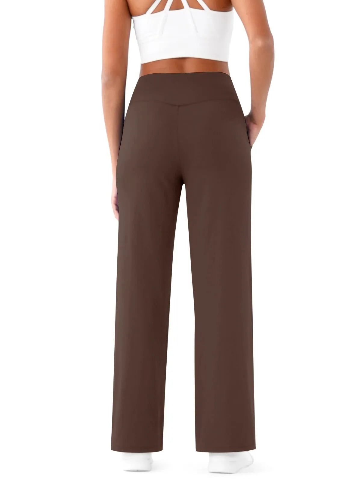 🍂🎁Soldes d'automne - 50 % de réduction🩷Pantalon ample minimaliste taille haute à jambes droites en stretch pour grandes tailles