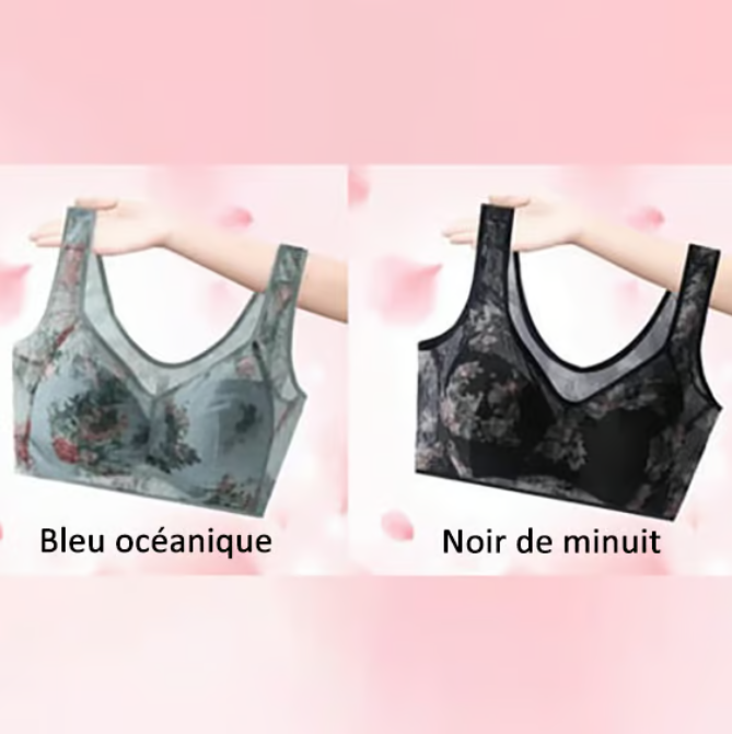 🎁Dernier jour-Achetez 1 Gratuit 1😍Soutien-gorge confort rafraîchissant en dentelle de soie glacée