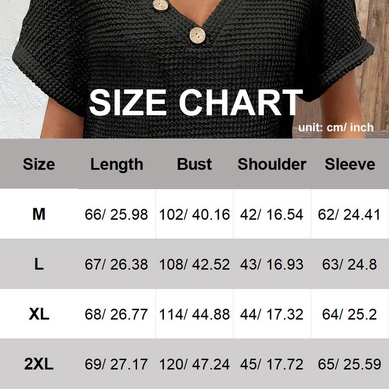Top stylé à manches courtes et col en V pour femmes