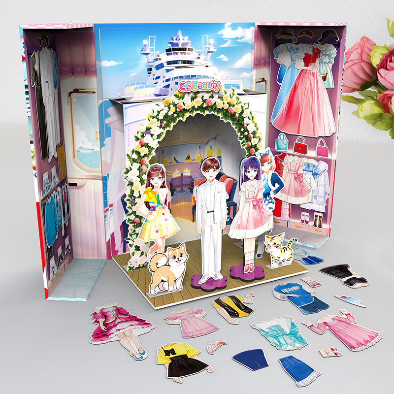 🎁Princesse magnétique Dress Up poupée de papier