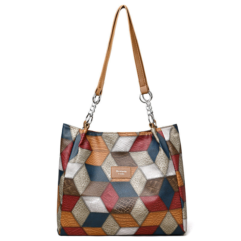 ✨ Sac Fourre-Tout Femme en Patchwork – Style Original, Élégant & Spacieux