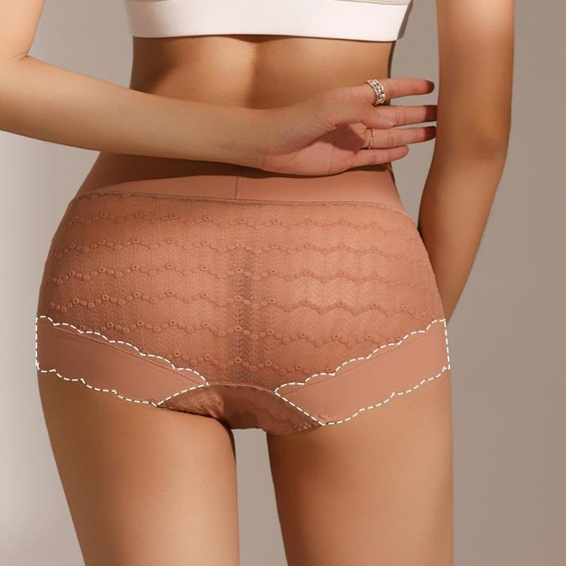 Culottes Taille Hautes Sans Coutures Respirantes en Dentelle