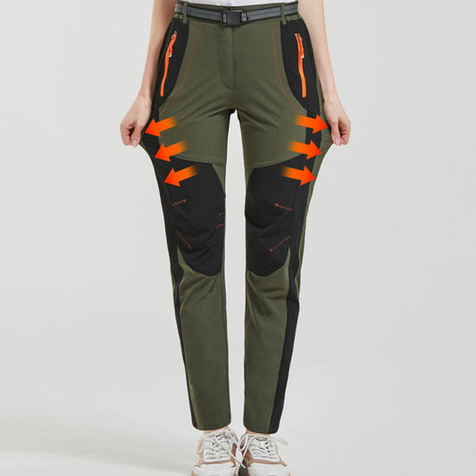 Pantalon de randonnée coupe-vent, imperméable, chaud, taille élastique