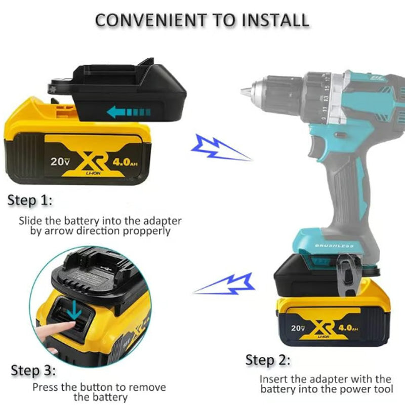 Adaptateur de batterie au lithium pour outils à batterie 18