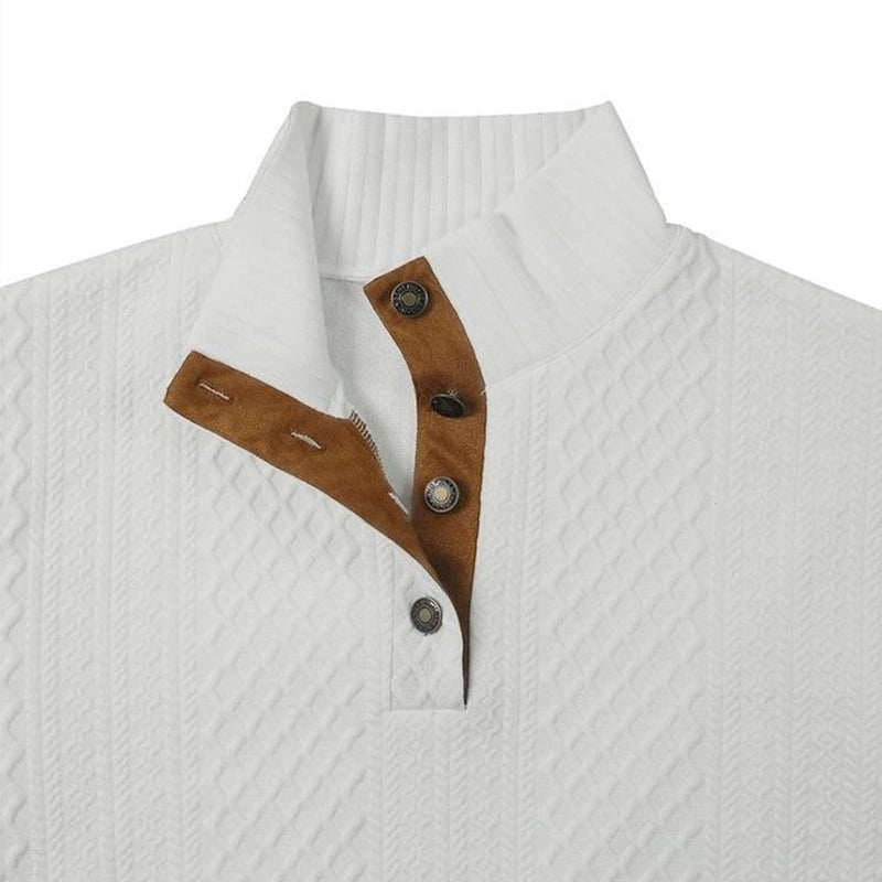 🎅Soldes de Noël🎁Pull décontracté à manches longues pour hommes avec coudières