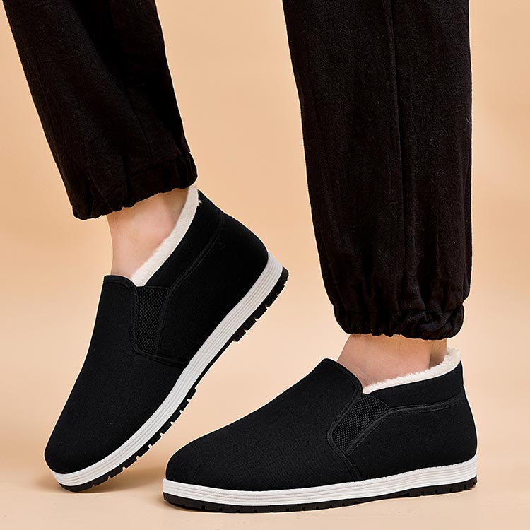 Chaussures en coton antidérapantes super chaudes doublées de fausse fourrure pour hommes 【ACHETEZ-EN 2 ET OBTENEZ LA LIVRAISON GRATUITE】