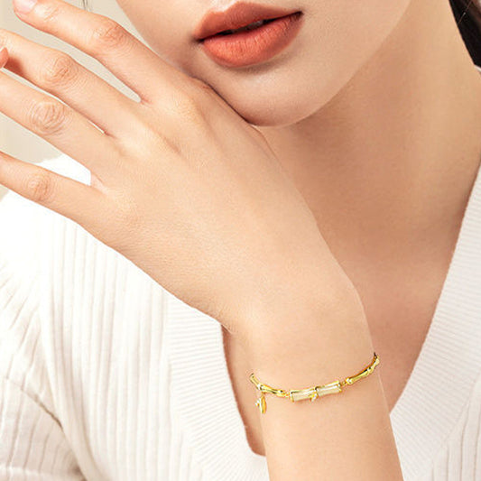 ✨✨Bracelet en bambou pour femme avec chaîne