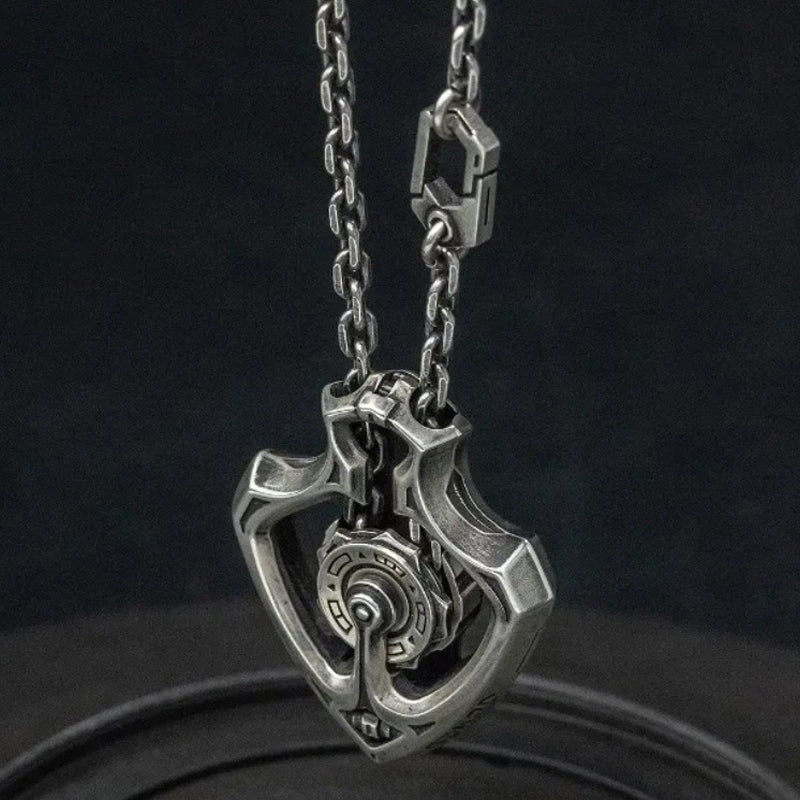 🔥54% de réduction🔥Collier rétro-punk avec engrenage rotatif mécanique