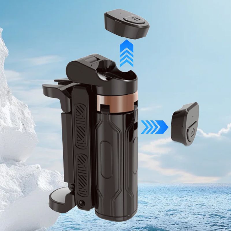 💖⏳Bâton de selfie Bluetooth pliable de poche avec trépied intégré💖