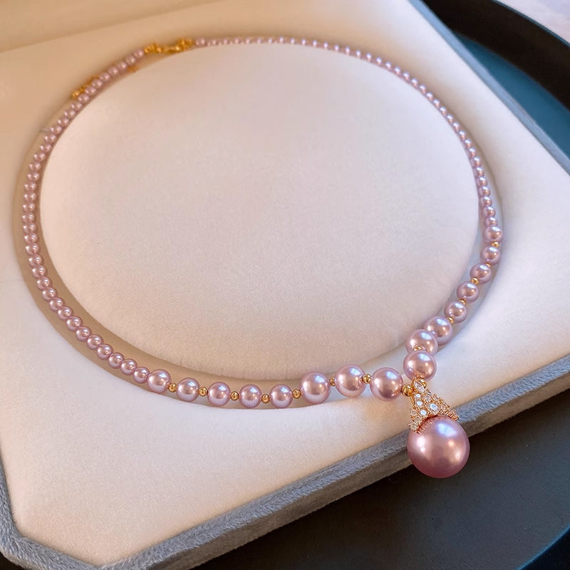 ✨️50% de réduction✨️Collier et boucles d'oreilles vintage élégants en perles d'imitation de zircone