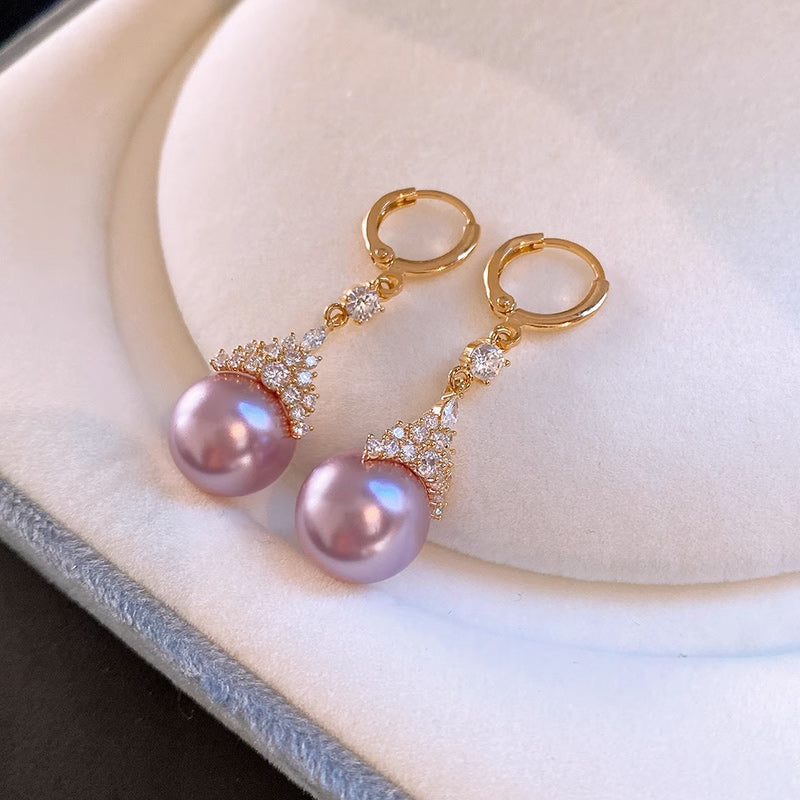 ✨️50% de réduction✨️Collier et boucles d'oreilles vintage élégants en perles d'imitation de zircone