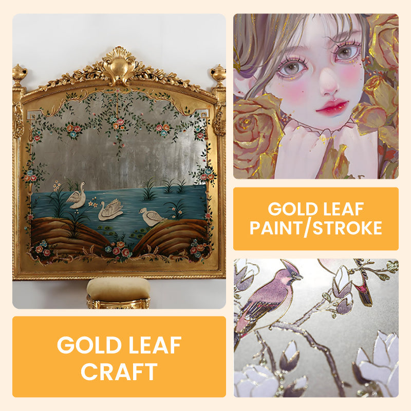 Peinture en Feuille d'Or à Base d'Eau pour l'Art, la Peinture et l'Artisanat