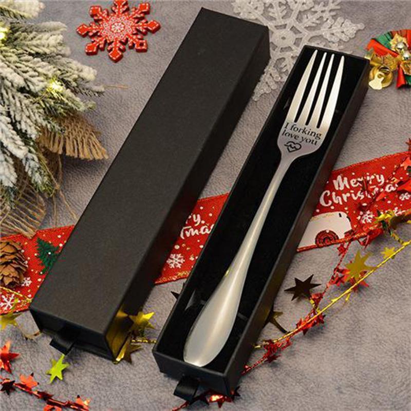 đFourchette gravĂ©e (avec boĂźte cadeau)đ