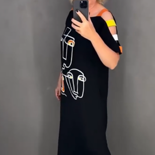 ⏰50% de réduction pour une durée limitée🔥Robe à manches courtes imprimée à la mode pour femmes(🔥52 % de réduction)