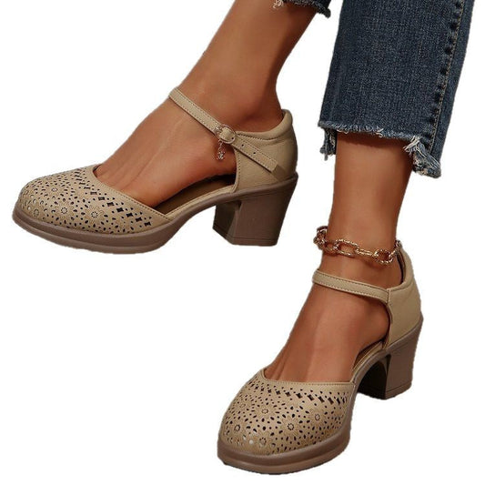 Sandales rétro en maille pour femmes