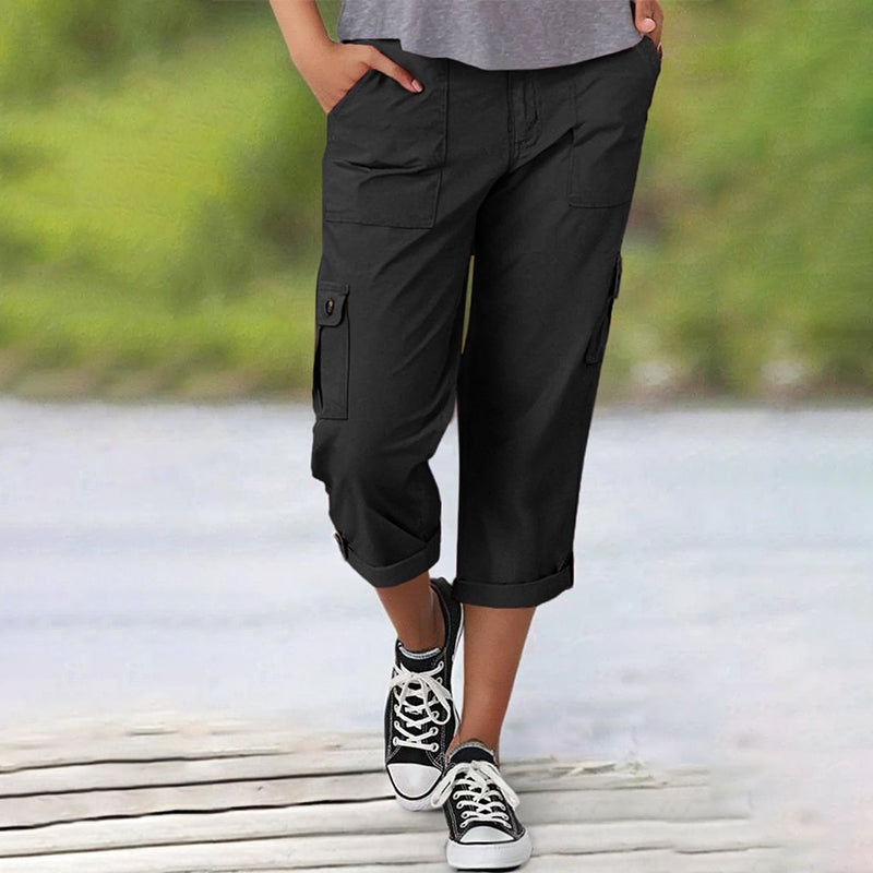 🔥 Hot Sale 🔥Short décontracté multi-poches à haute élasticité pour femme