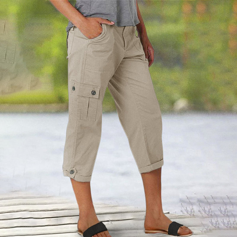 🔥 Hot Sale 🔥Short décontracté multi-poches à haute élasticité pour femme