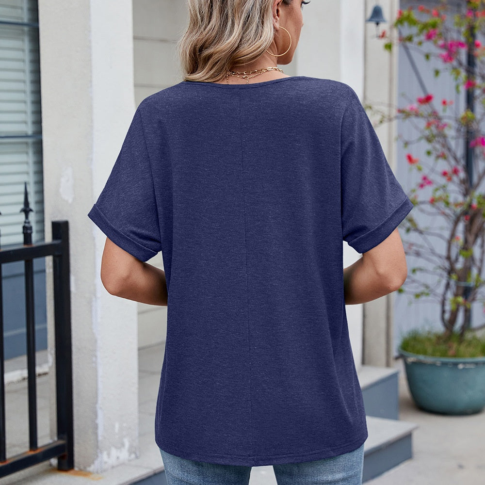 🔥Haut décontracté à col en V pour femme