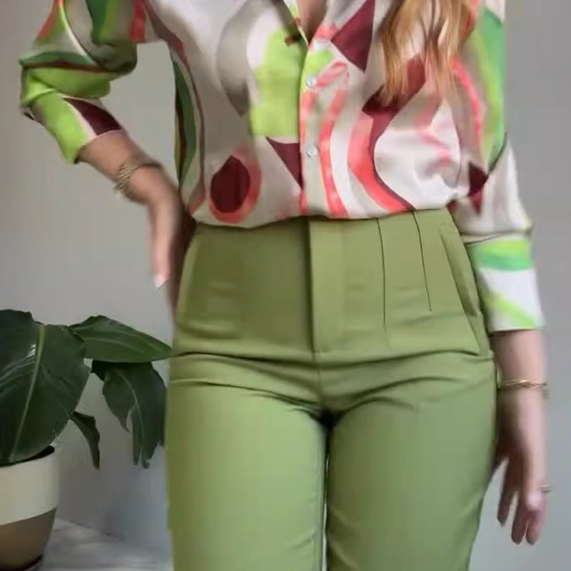 Chemise et pantalon imprimés pour femmes - Lot de 2